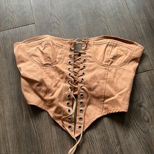 Nude corset top